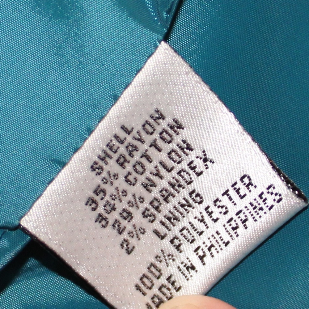 Talbots Teal Button Down Jacket With Fluted Sleeve - image 6